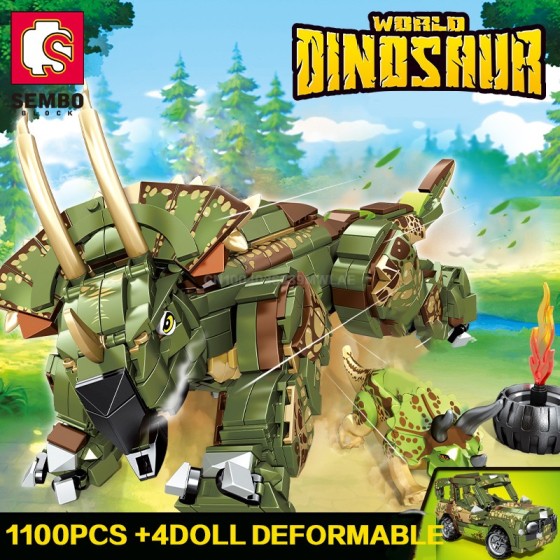 Blocs de Construction - Dinosaure Triceratops (2 en 1) (Sans boîte) - 1100 pièces