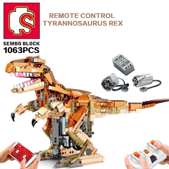 Blocs de Construction - Dinosaure T-REX télécommandé (Sans boîte) - 1063 pièces