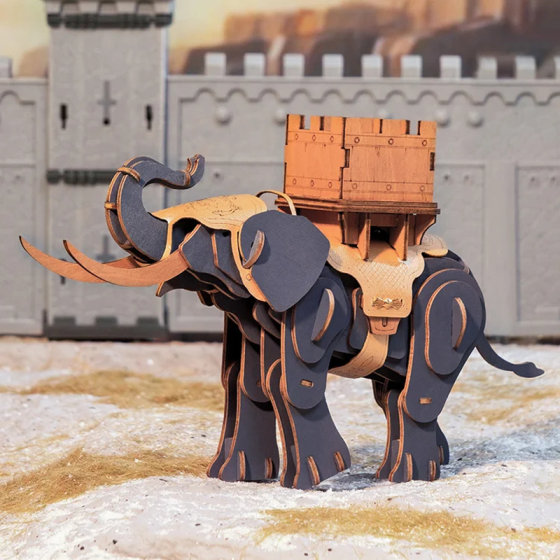 Maquette en bois - Eléphant...