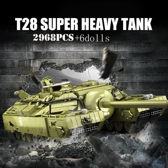 Blocs de Construction - Char T28 Super Heavy sans boîte - 2968 pièces