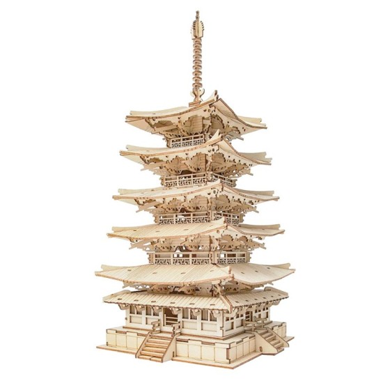 Maquette en bois - Pagode à...